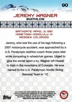 2014 Topps U.S. Olympic & Paralympic Team & Hopefuls - Silver #90 Jeremy Wagner Back