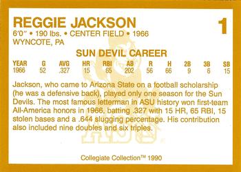 1990-91 Collegiate Collection Arizona State Sun Devils #1 Reggie Jackson Back
