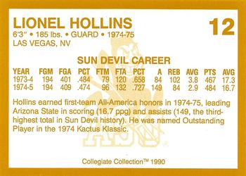 1990-91 Collegiate Collection Arizona State Sun Devils #12 Lionel Hollins Back