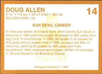 1990-91 Collegiate Collection Arizona State Sun Devils #14 Doug Allen Back