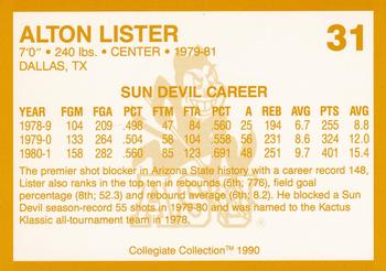 1990-91 Collegiate Collection Arizona State Sun Devils #31 Alton Lister Back