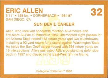1990-91 Collegiate Collection Arizona State Sun Devils #32 Eric Allen Back