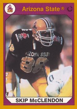 1990-91 Collegiate Collection Arizona State Sun Devils #35 Skip McClendon Front