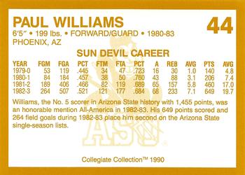 1990-91 Collegiate Collection Arizona State Sun Devils #44 Paul Williams Back