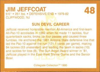 1990-91 Collegiate Collection Arizona State Sun Devils #48 Jim Jeffcoat Back