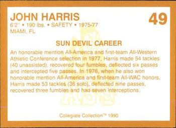 1990-91 Collegiate Collection Arizona State Sun Devils #49 John Harris Back