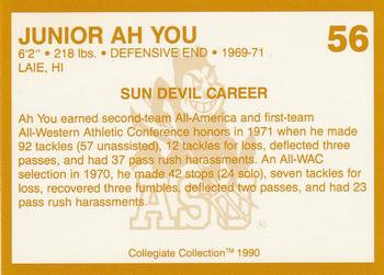 1990-91 Collegiate Collection Arizona State Sun Devils #56 Junior Ah You Back