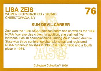 1990-91 Collegiate Collection Arizona State Sun Devils #76 Lisa Zeis Back