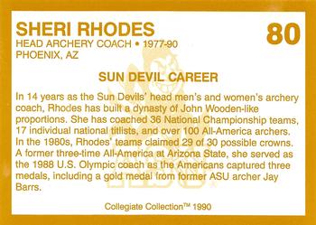 1990-91 Collegiate Collection Arizona State Sun Devils #80 Sheri Rhodes Back