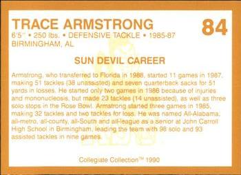 1990-91 Collegiate Collection Arizona State Sun Devils #84 Trace Armstrong Back