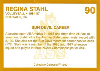 1990-91 Collegiate Collection Arizona State Sun Devils #90 Regina Stahl Back