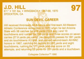 1990-91 Collegiate Collection Arizona State Sun Devils #97 J.D. Hill Back