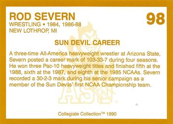 1990-91 Collegiate Collection Arizona State Sun Devils #98 Rod Severn Back