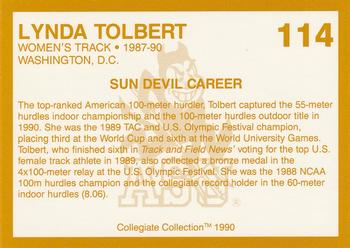 1990-91 Collegiate Collection Arizona State Sun Devils #114 Lynda Tolbert Back