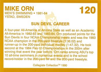 1990-91 Collegiate Collection Arizona State Sun Devils #120 Mike Orn Back