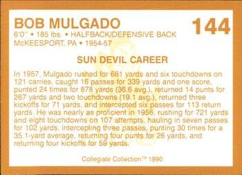 1990-91 Collegiate Collection Arizona State Sun Devils #144 Bob Mulgado Back