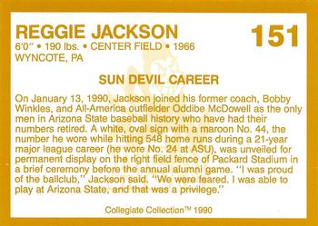 1990-91 Collegiate Collection Arizona State Sun Devils #151 Reggie Jackson Back