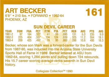1990-91 Collegiate Collection Arizona State Sun Devils #161 Art Becker Back