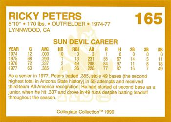 1990-91 Collegiate Collection Arizona State Sun Devils #165 Ricky Peters Back