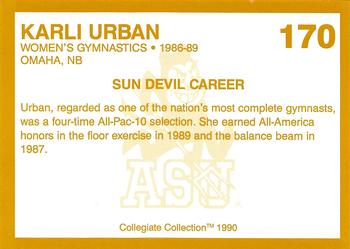 1990-91 Collegiate Collection Arizona State Sun Devils #170 Karli Urban Back