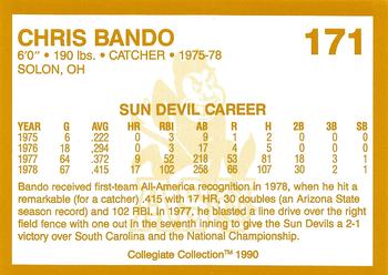 1990-91 Collegiate Collection Arizona State Sun Devils #171 Chris Bando Back