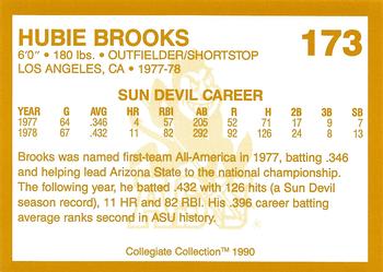 1990-91 Collegiate Collection Arizona State Sun Devils #173 Hubie Brooks Back