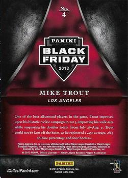 2013 Panini Black Friday #4 Mike Trout Back