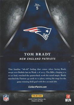 2013 Panini Black Friday #5 Tom Brady Back