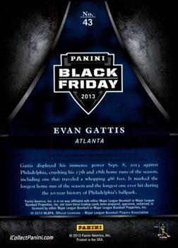 2013 Panini Black Friday #43 Evan Gattis Back