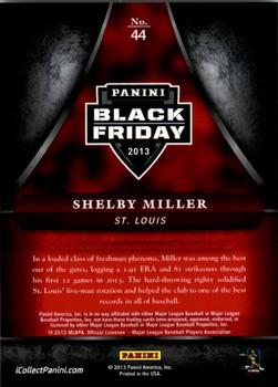 2013 Panini Black Friday #44 Shelby Miller Back