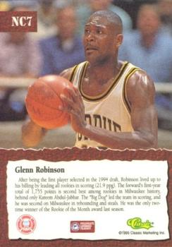 1995 Classic National #NC7 Glenn Robinson Back