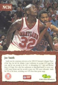 1995 Classic National #NC16 Joe Smith Back