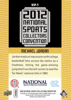 2012 Upper Deck National Convention VIP #VIP-1 Michael Jordan Back
