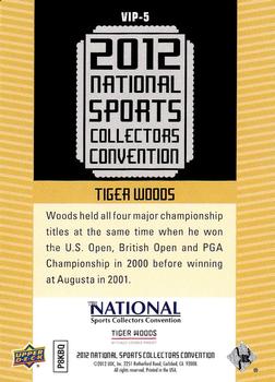2012 Upper Deck National Convention VIP #VIP-5 Tiger Woods Back