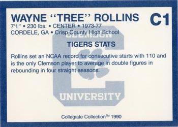 1990 Collegiate Collection Clemson Tigers - Promos #C1 Tree Rollins Back