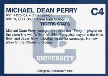 1990 Collegiate Collection Clemson Tigers - Promos #C4 Michael Dean Perry Back