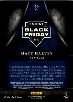 2013 Panini Black Friday - Cracked Ice #20 Matt Harvey Back