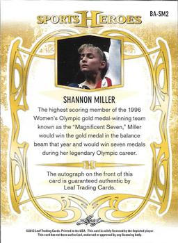 2013 Leaf Sports Heroes #BA-SM2 Shannon Miller Back