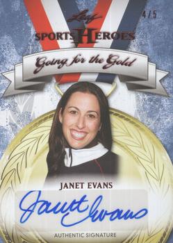 2013 Leaf Sports Heroes - Going for the Gold Autographs Red #GG-JE1 Janet Evans Front