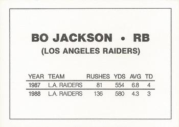 1990 Bo Jackson (Black & Blue Border) (unlicensed) #NNO Bo Jackson Back