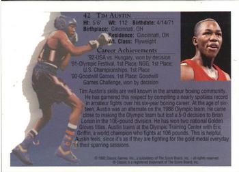 1992 Classic World Class Athletes #42 Tim Austin Back