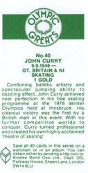 1979 Brooke Bond Olympic Greats #40 John Curry Back