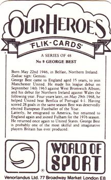 1979 Venorlandus World of Sport Flik-Cards Our Heroes #9 George Best Back
