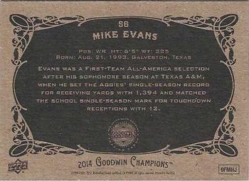 2014 Upper Deck Goodwin Champions #56 Mike Evans Back