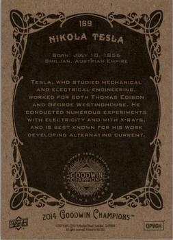 2014 Upper Deck Goodwin Champions #169 Nikola Tesla Back