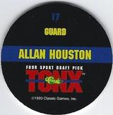 1993 Classic Four Sport - Tonx #17 Allan Houston Back