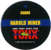 1993 Classic Four Sport - Tonx #30 Harold Miner Back