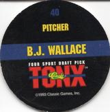 1993 Classic Four Sport - Tonx #40 B.J. Wallace Back