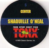 1993 Classic Four Sport - Tonx #5 Shaquille O'Neal Back