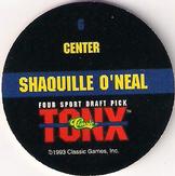 1993 Classic Four Sport - Tonx #6 Shaquille O'Neal Back